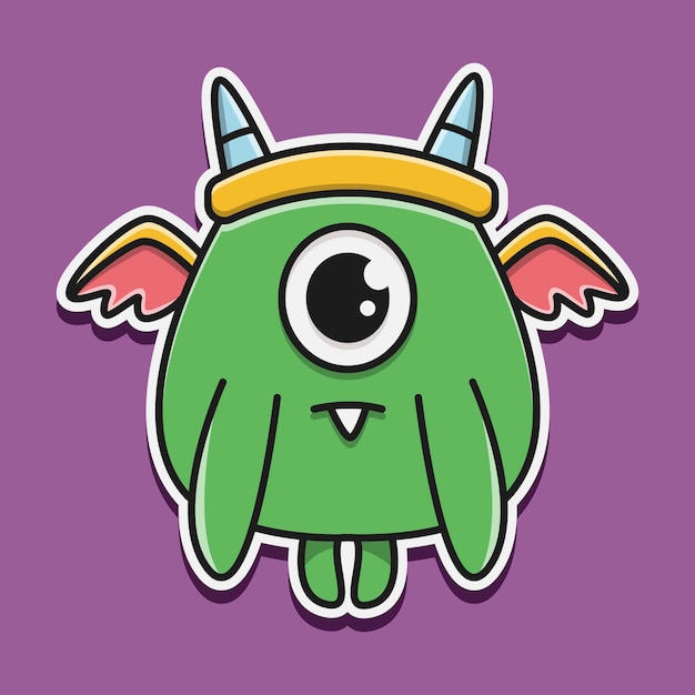 Vector hand drawn cartoon doodle monster