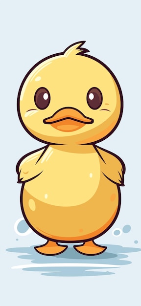 hand drawn cartoon duck illustration animal holiday concept