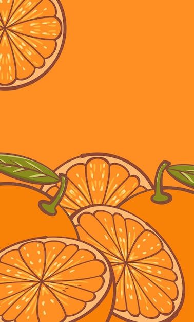 Hand drawn cartoon fruit orange illustration design