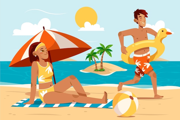 hand drawn cartoon holidays background