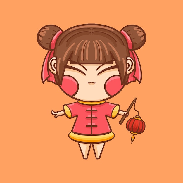 hand drawn cartoon illustration design for chinese children