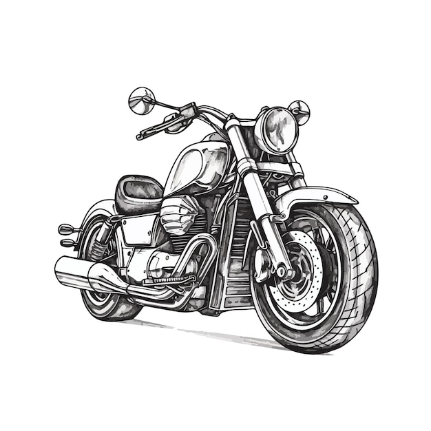 Premium Vector Hand drawn cartoon motorcycle illustration