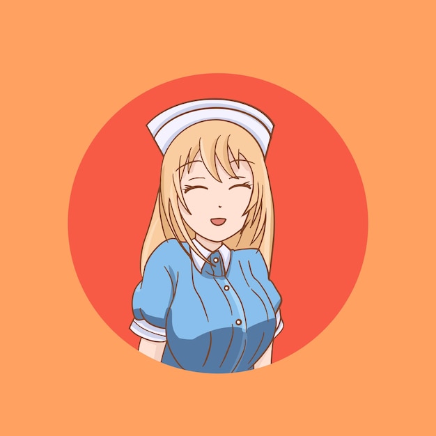 Hand drawn cartoon nurse illustration design