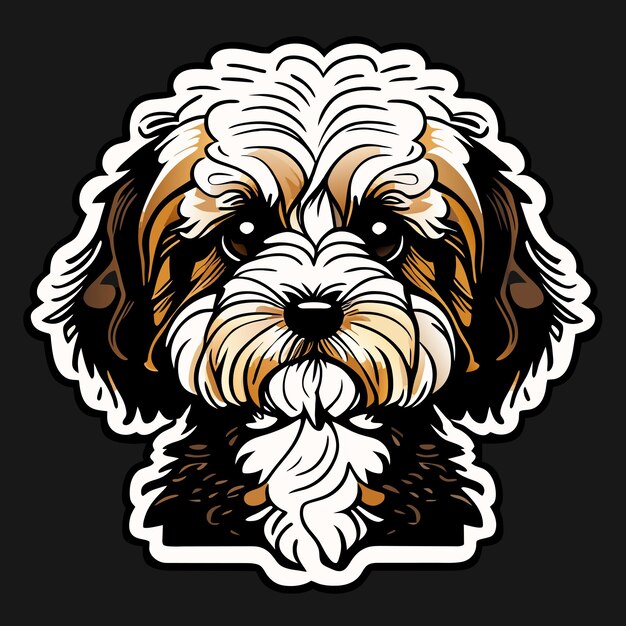 Vector hand drawn cartoon sticker illustration