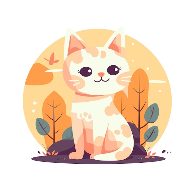 Premium Vector | Hand drawn cat illustration