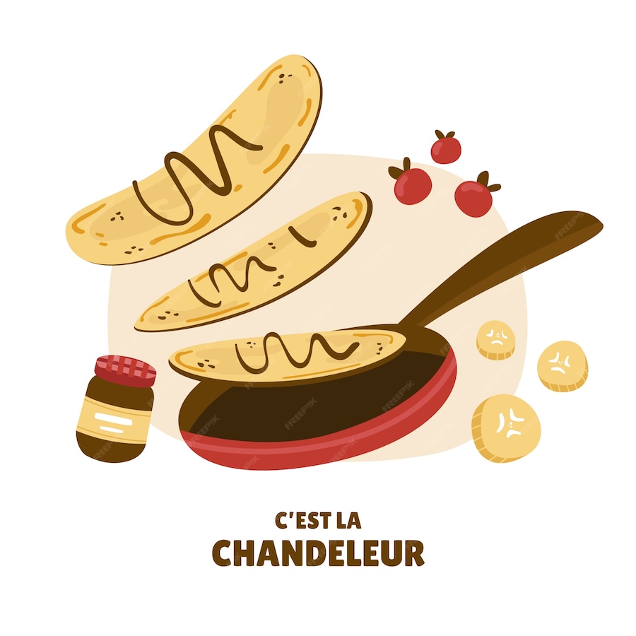 Premium Vector Hand drawn chandeleur illustration