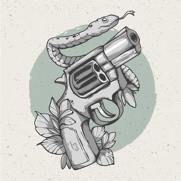 Vector hand drawn chicano tattoo illustration