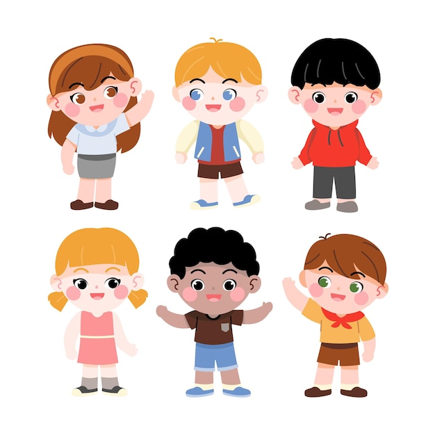 Vector hand drawn children back to school