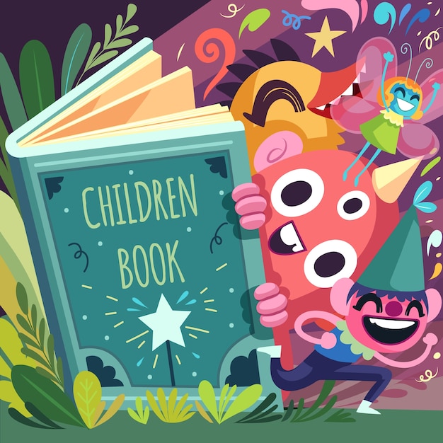 Vector hand drawn children book illustration