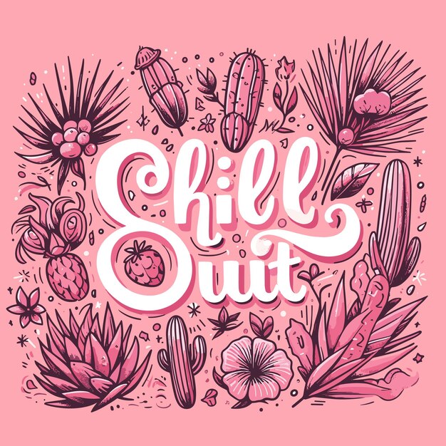 Hand drawn chill out lettering