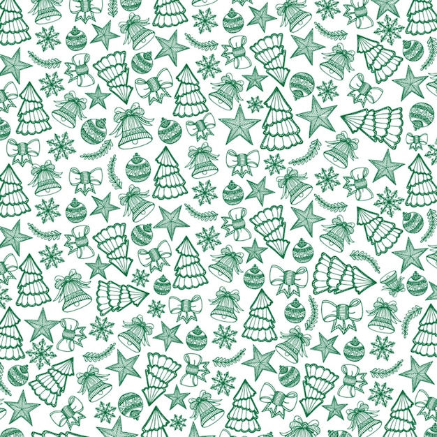 Hand drawn Christmas Background