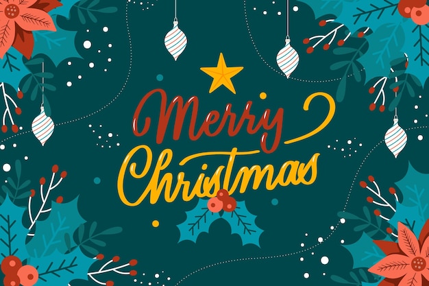 Vector hand drawn christmas background