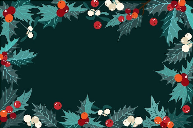 Hand drawn christmas background