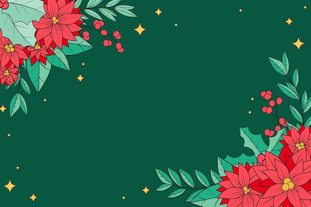 Hand drawn christmas background