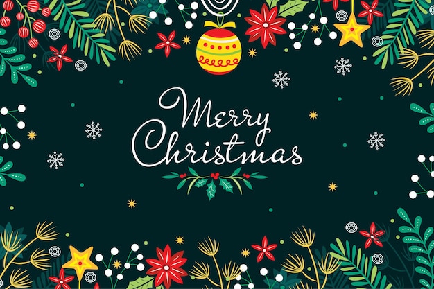 Vector hand drawn christmas background