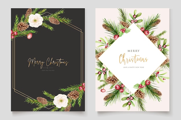 Vector hand drawn christmas card