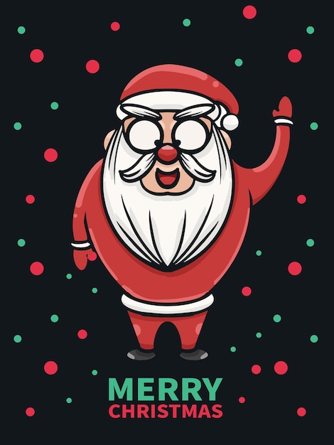 Vector hand drawn christmas cartoon illustration