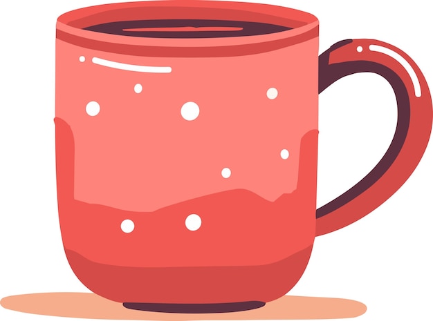 Hand Drawn Christmas coffee mug in flat style isolated on background