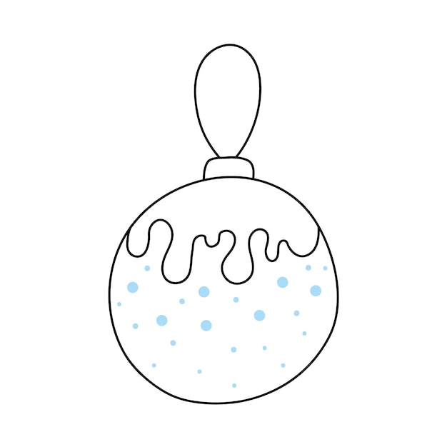 Hand drawn Christmas decoration ball with a pattern