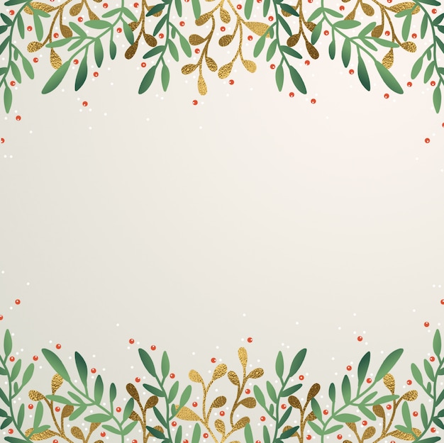 Hand Drawn Christmas Foliage Background