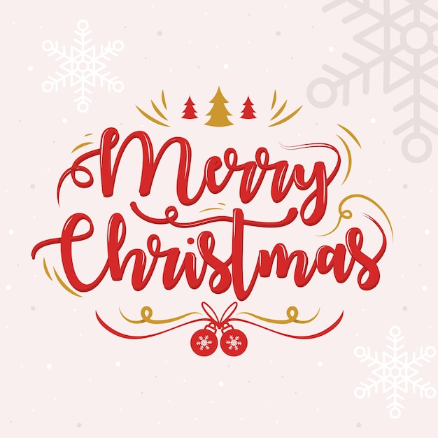 hand drawn christmas lettering label typography