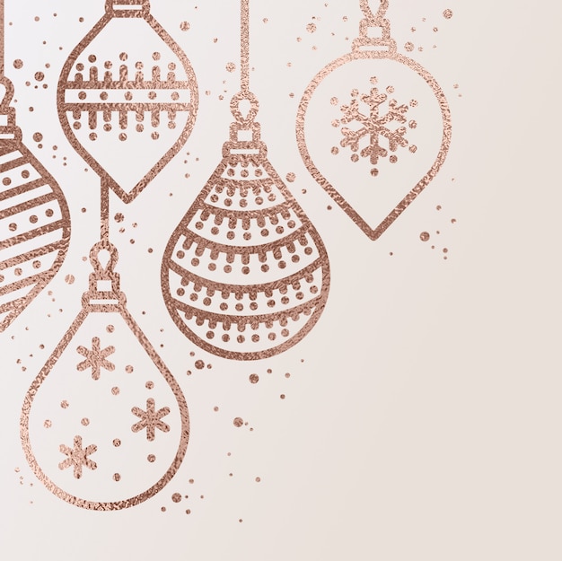 Hand Drawn Christmas Ornaments Background