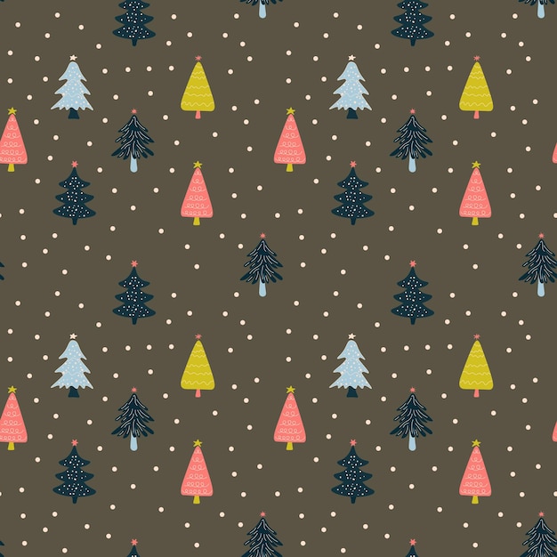 手描きのクリスマスパターン デザイン 背景 ベクトル