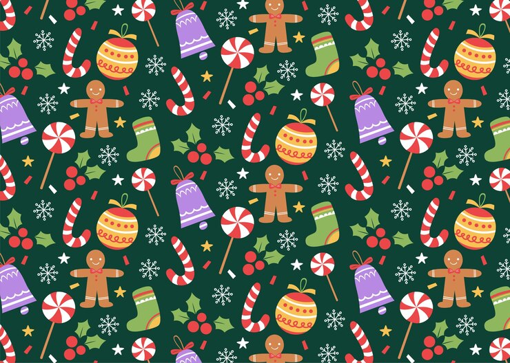 手描きのクリスマスパターン