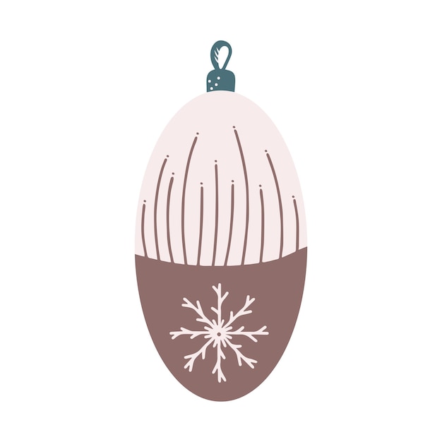 Hand drawn christmas tree ball isolated on a white background