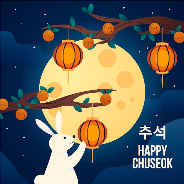 Chuseok disegnato a mano