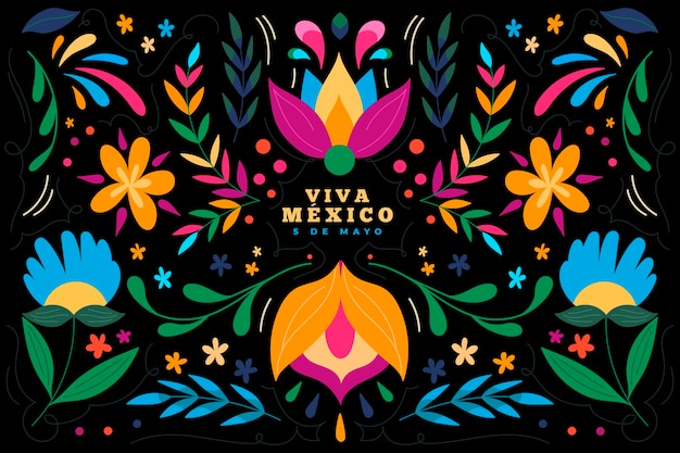 Hand drawn cinco de mayo mexican background