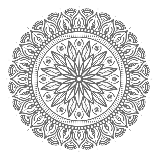 Illustrazione di mandala stile cerchio disegnato a mano