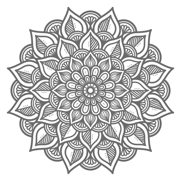 Mandala circolare disegnato a mano