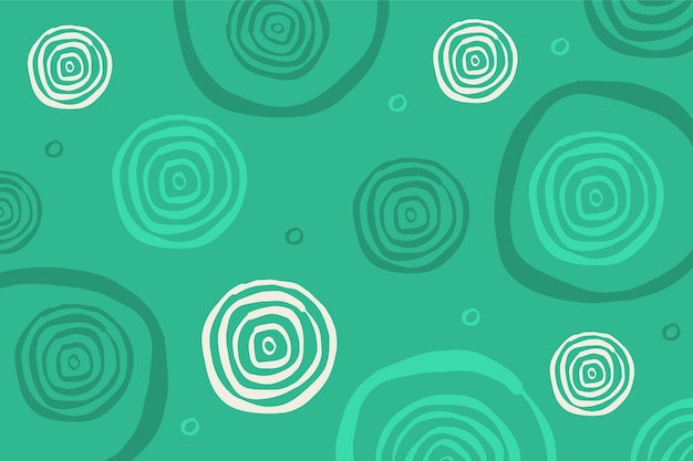 Hand drawn circular shapes pattern background