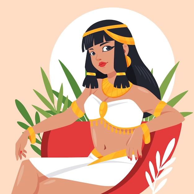 Hand drawn cleopatra illustration