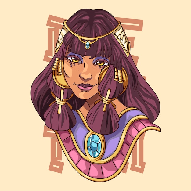 Hand drawn cleopatra illustration