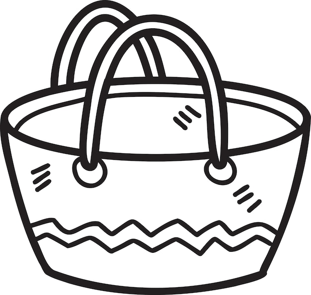 Hand Drawn cloth bags for shopping illustration