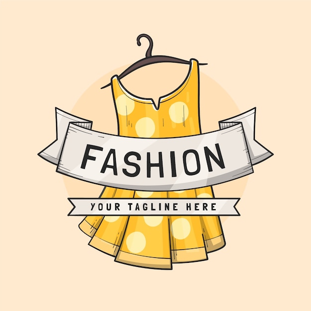 Hand drawn clothing store logo design