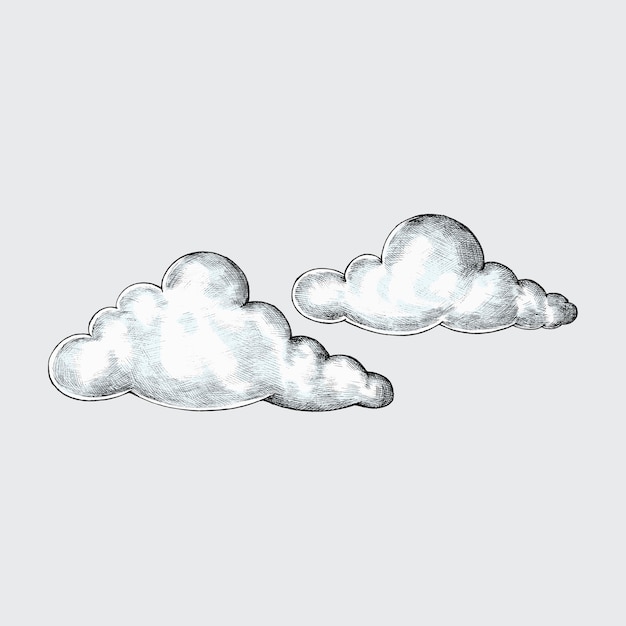 Hand-drawn clouds illustration