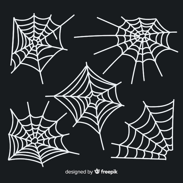 Hand drawn cobweb collection