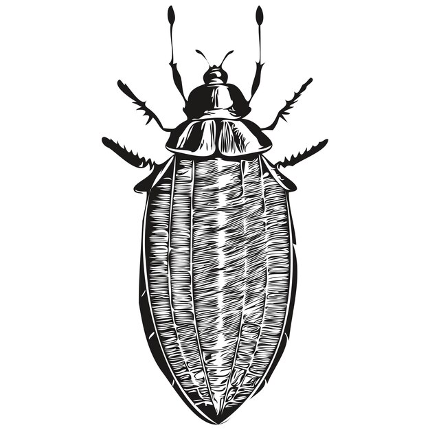 Vector hand drawn cockroach on a white background cockroaches