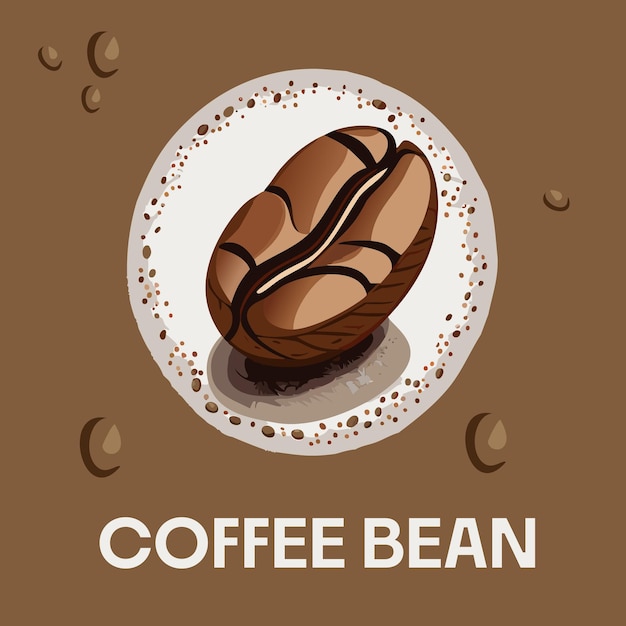 Vector hand drawn coffee bean illustration
