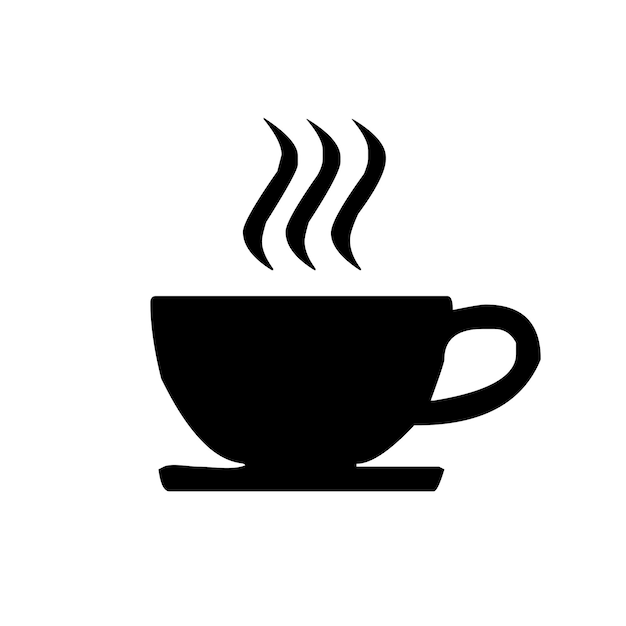 Hand drawn coffee cup vector Black line coffee icons