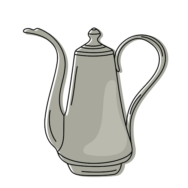 Hand drawn coffee kettle