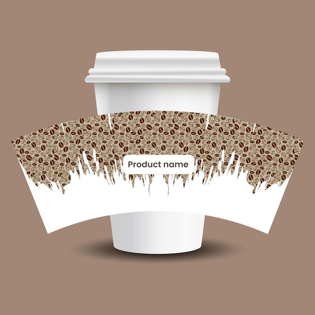 hand drawn coffee label template