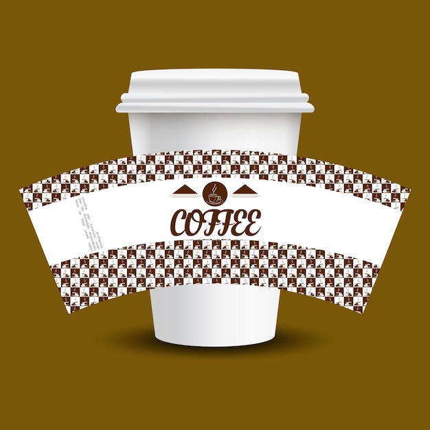 hand drawn coffee label template