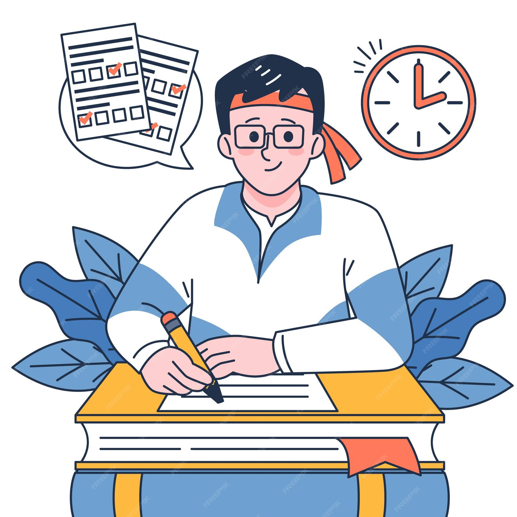 Premium Vector Hand Drawn College Entrance Exam Illustration college-entrance-examination-math-rushing-to-class-purple-flat-poster