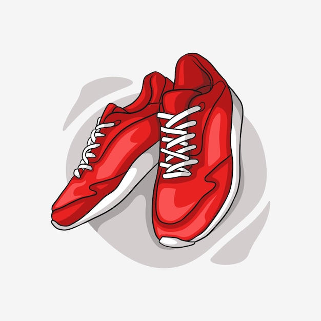 Hand drawn colorful sneakers