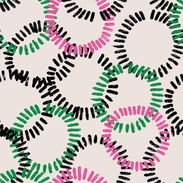 Hand drawn colorful trendy abstract pattern Doodle vector template for design