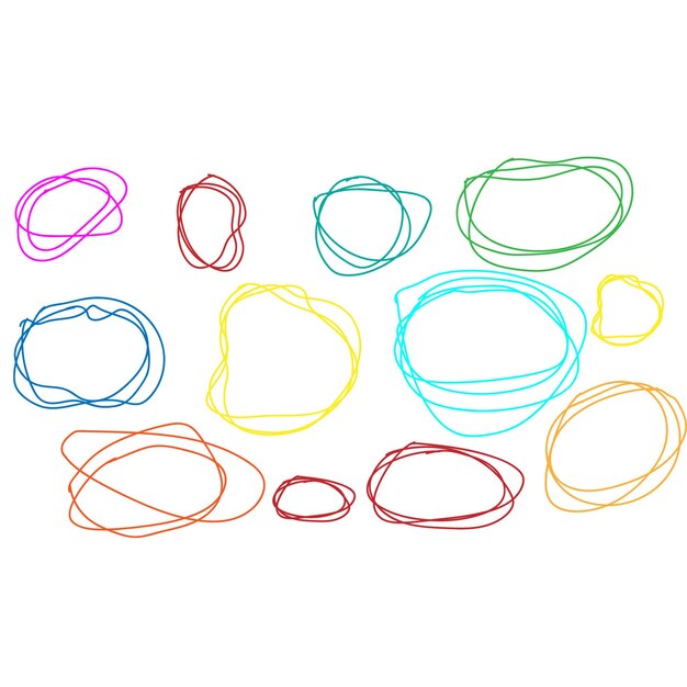手描きのカラフルな落書きデザイン